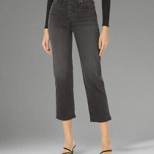 Levi's Women's Ribcage Straight Ankle Jeans - Black Rinse- Sz 31 X 27 NWT